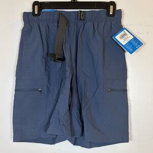 NWT Columbia Men's Palmerston Peak Short Sz 8" Blue Omni-Shade 50 Hiking Swim